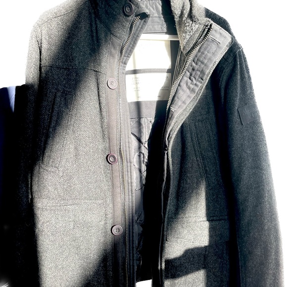 Abercrombie & Fitch Premium Wool Coat L - Picture 2 of 16